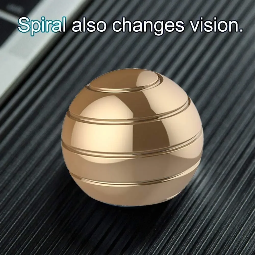 Kinetic Art Desk Fidgets Spinner Toys Illusion Metal Spinner Ball Adults AntiStress Gyro Hand Fingertip Toy Desktop Fingertip 2