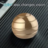 Metal Desktop Decompression Rotating Spherical Gyroscope 38mm Office Desk Stress Relief Toys Optical Illusion Flowing Finger Toy 2