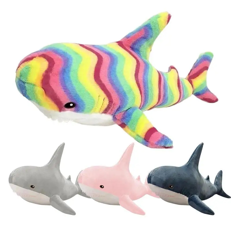 Shark Plush Toy Stuffed Breathable Throw Pillow PP Cotton Shark Dolls Women Festival Gifts For Living Room Study Room Balcony 1pc usb heated slippers soft women men foot warmer shoes fast heating plush electric warm boots winter essentiall for study room