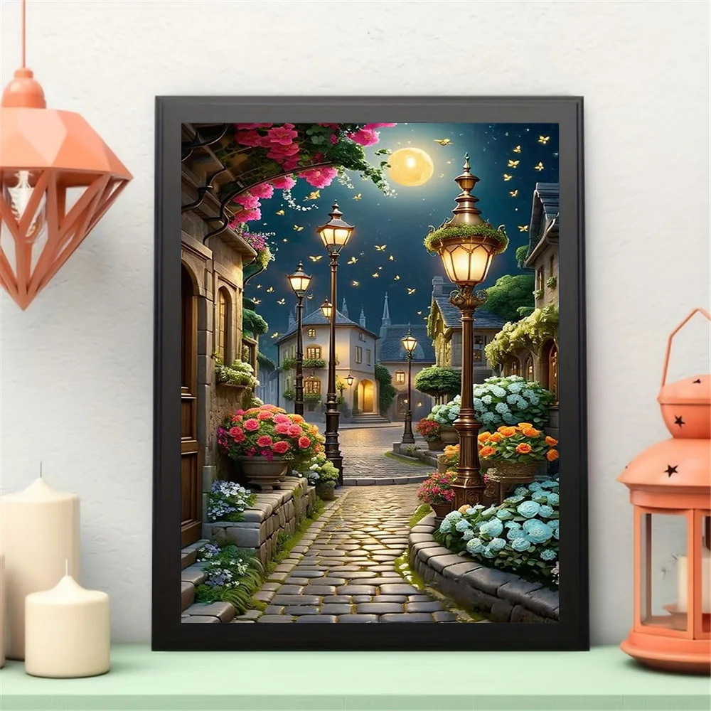 Diamond Painting Huacan 5D Diamond Painting Full Square/round Drill Scenery City Diamond Embroidery Wall Decor