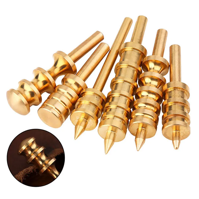 Leather Burnisher Pointed or Flat Tip Leather Edge Tools Craft for Slicker Burnishing Brass Burnish Tools leather craft tools