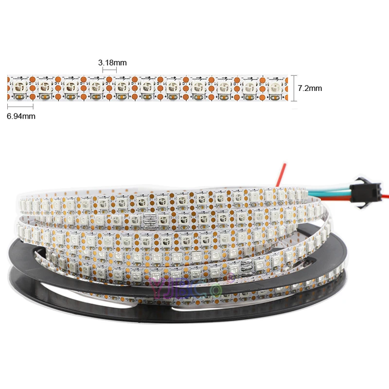 DC 5V 1m/5m Narrow side 60leds/m 144leds/m addressable SK6812 LED Strip SMD 3535 RGB Light Tape IP30 TTL signal 4mm 7mm PCB