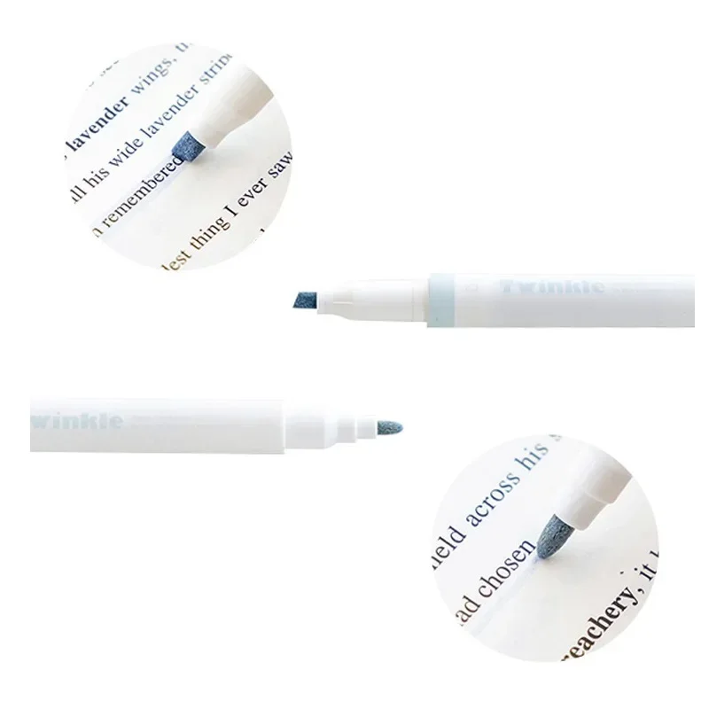 4 개/대 반짝임 컬러 형광펜 블링 블링 마커 더블 엔드 드로잉 펜 학생 학교 사무용품 편지지