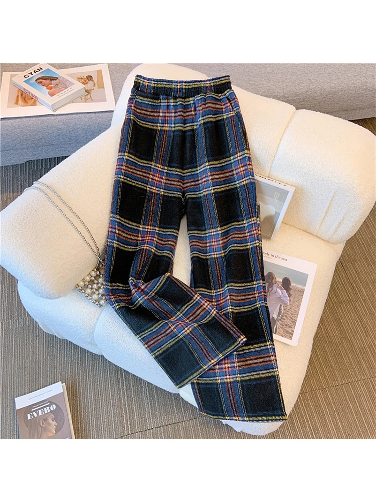 

Women Baggy Plaid Sweatpants Harajuku Jogger Streetwear 90s Fashion High Waist Y2k 2000s Pants Vintage Wide Leg Trouser Clothes