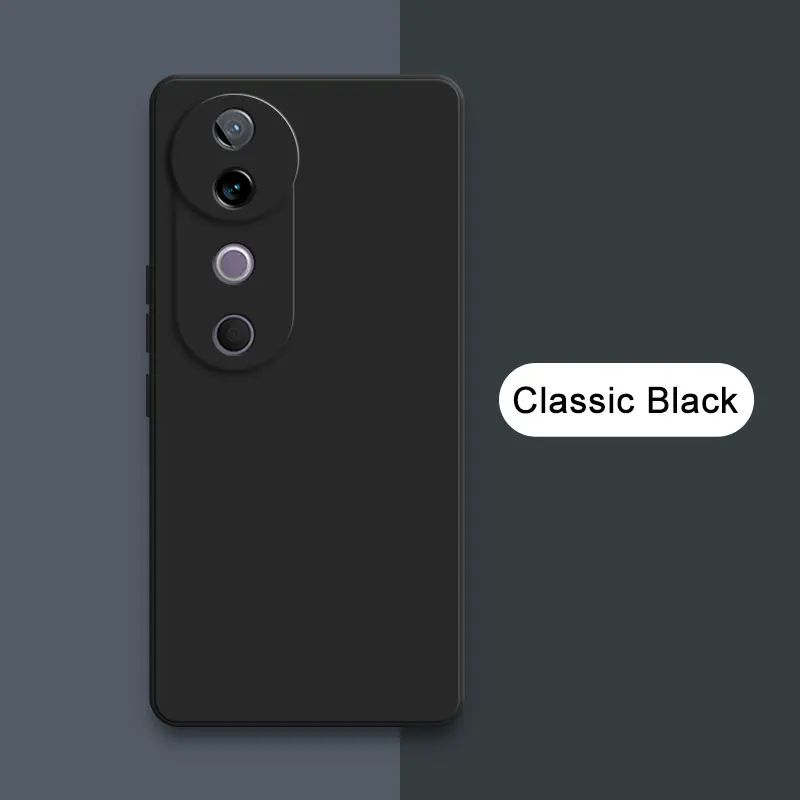 Classic Lens Protector Liquid Silicone Soft Phone Case - Stylish Square Design
