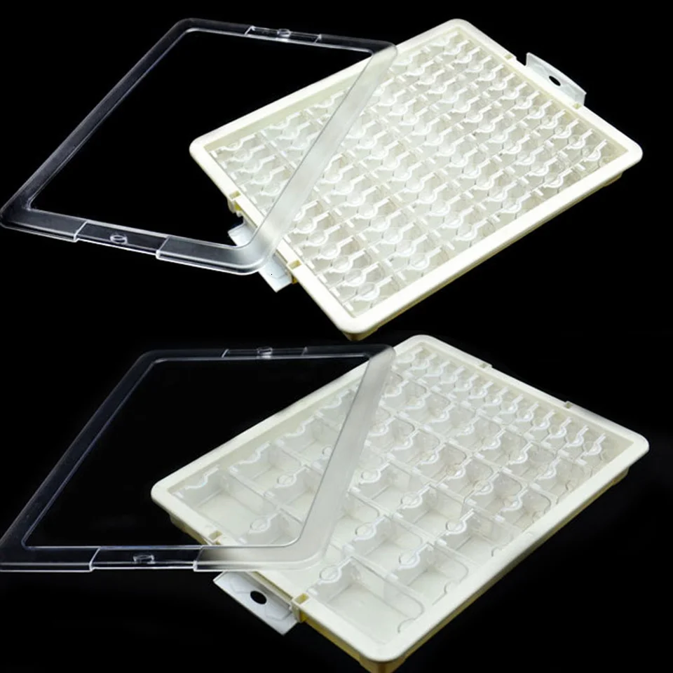 HUACAN Diamond Painting Mosaic Tool Accessories Plaid Jewelry Drill Containers For Diamond Embroidery Transparent Storage Box