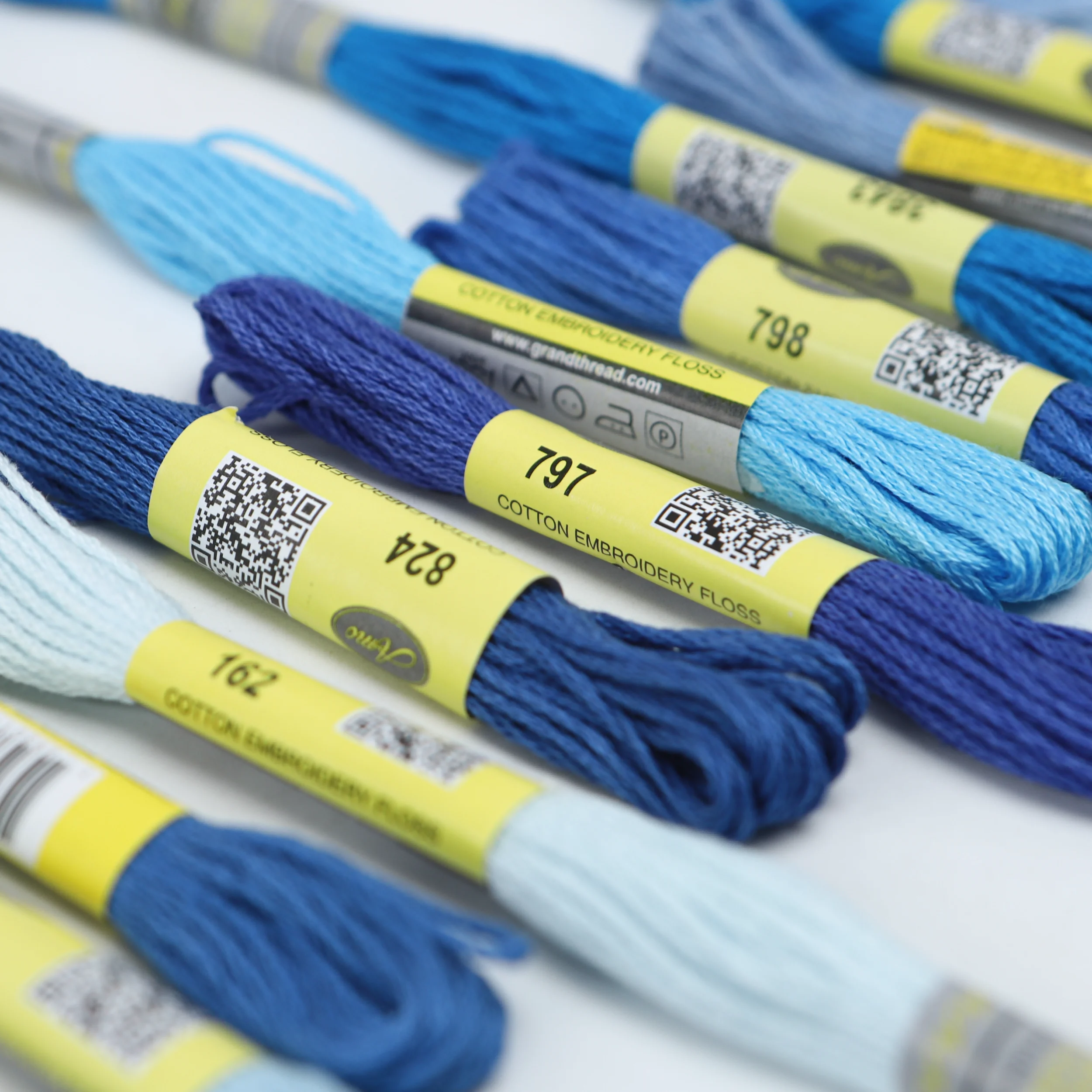 DMC Stranded Cotton Embroidery Thread - Color 3843 (Swimming Pool Blue), 8m Skein