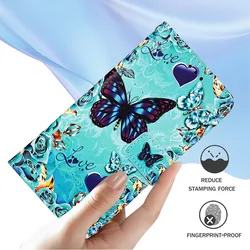 Luxury 3D Embossed Leather Flip Case - Tiger Design for Blackview Shark 8 (Love butterfly)