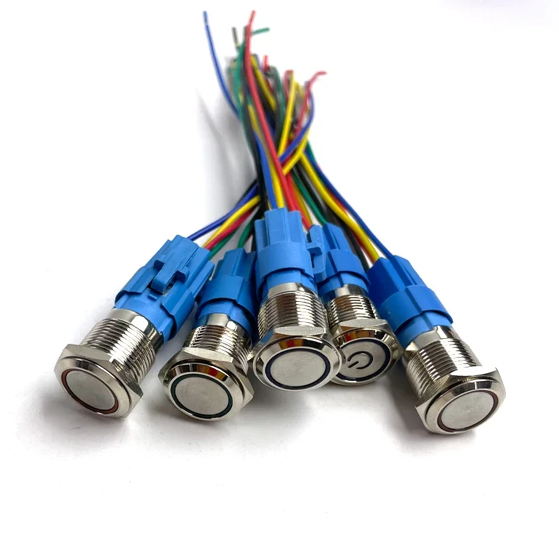 com conector 220 12v 16mm 19mm 22mm 5 pcs 03