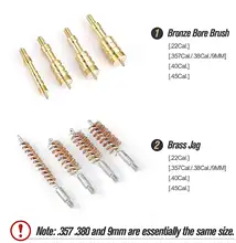  Discovery Pistol Cleaning Kit .357 Caliber Firearm Cleaning Kit 9mm Pistol Clean Kit For .45 .40 .380 .357 .22 Caliber 