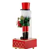 Christmas Ornaments Wooden Nutcracker Soldier Cartoon Character Music Box Home Tabletop Decoration Holiday Gifts 4