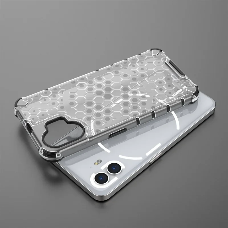 Luxury Transparent Shockproof Armor Case with Hard PC Back Cover
