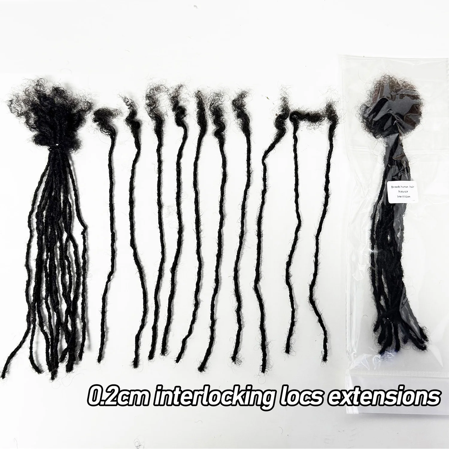 0.1-0.2cm Sisterlocks Human Hair Handmade Interlock Loc Curly Tips Sister Locs Real Human Hair Micro Locs Extensions Can Be Dyed 4