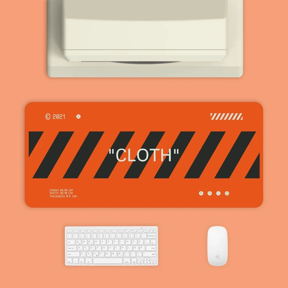 Cloth Theme Keycap Mouse Pad Oversized Simple Random Pattern Cloth Surface With Seaming Game Mouse Pad