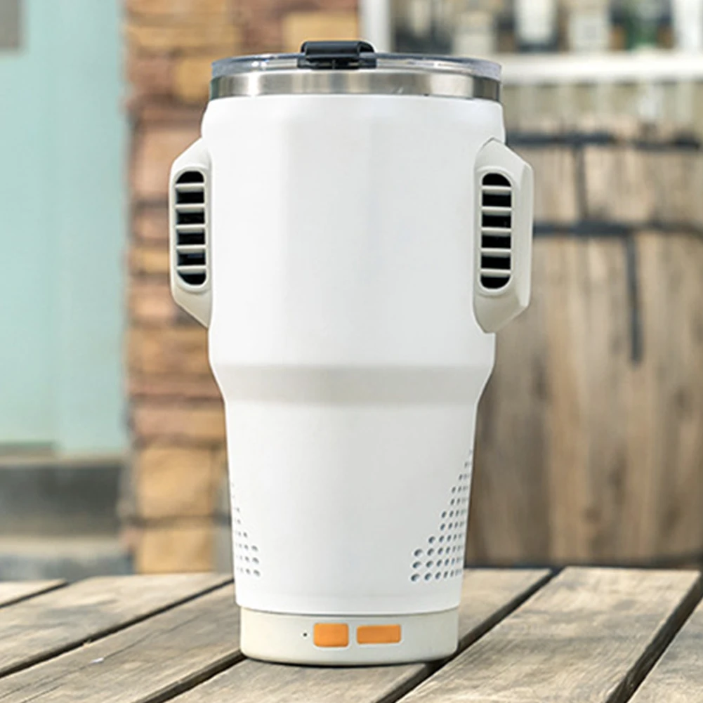 Hot and Cold Cup Stainless Steel Portable Air Conditioning Cup 3000mAh  3-gear Adjustable Inclined Blade Grille Home Office Use - AliExpress