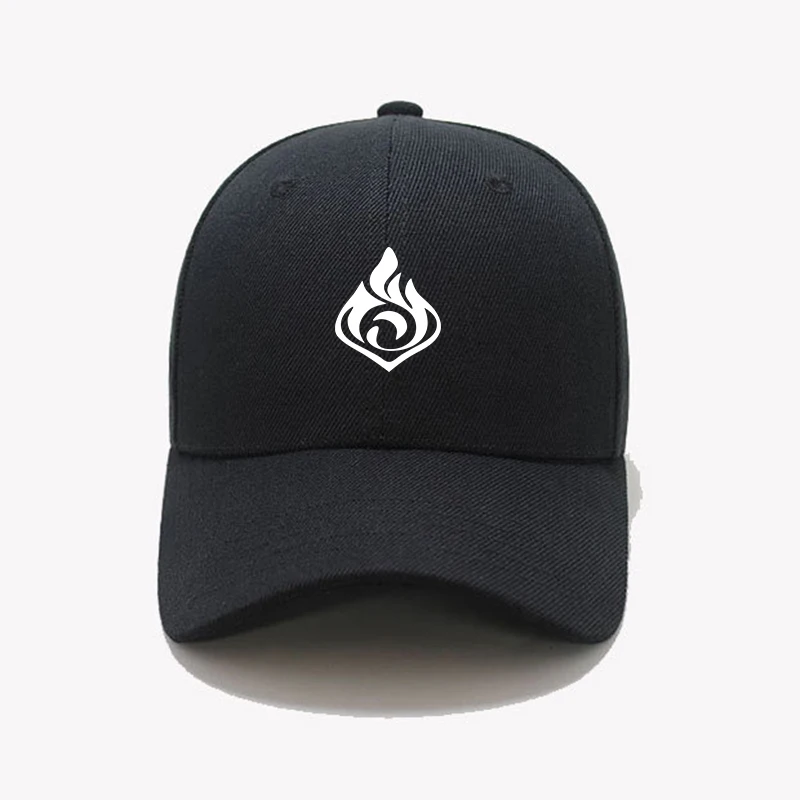 Anime Game Genshin Impact Eye of God Seven Elements Baseball Hat Embroidery Hot Stamping Logo Cotton Casual Hat