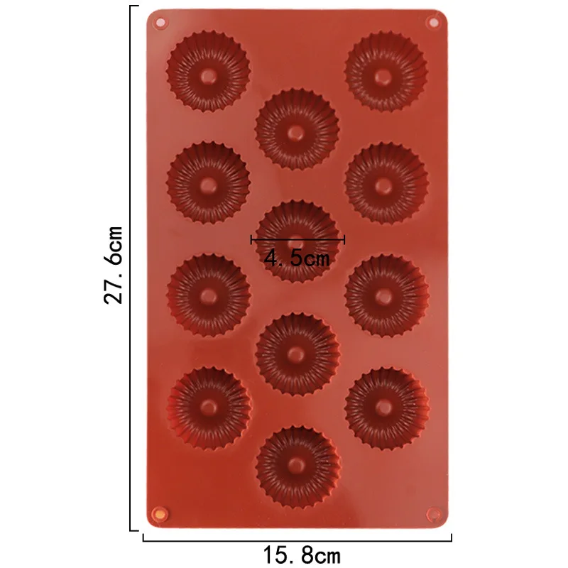 Mini Donut Chocolate Mold 3D Swirl Gummy Silicone Mould Pudding Candy Fondant Moule Cake Decorating Tools Kitchen Accessories