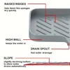 Silicone Kitchen Sink Tray Soap Dish Holder with Drain Tip Countertop Sink Scrubber Drain Pad for Sponge Kitchen Bathroom Tools 4