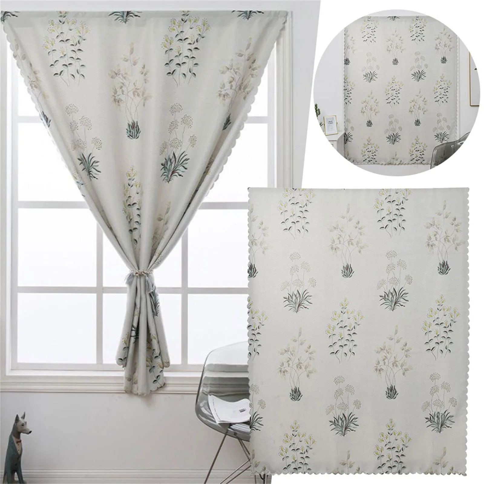 Shading Room No Punching Curtains Window Panel Drapes Door Curtain