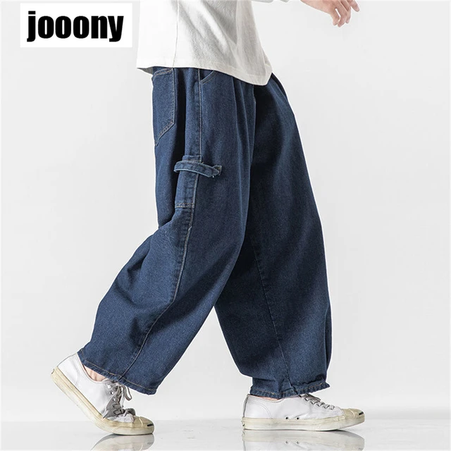 Baggy Jeans For Men Wide Leg Straight Denim Pants Hip Hop Loose Trousers  Streetwea Men's Denim Trousers Mens Designer Clothes - AliExpress