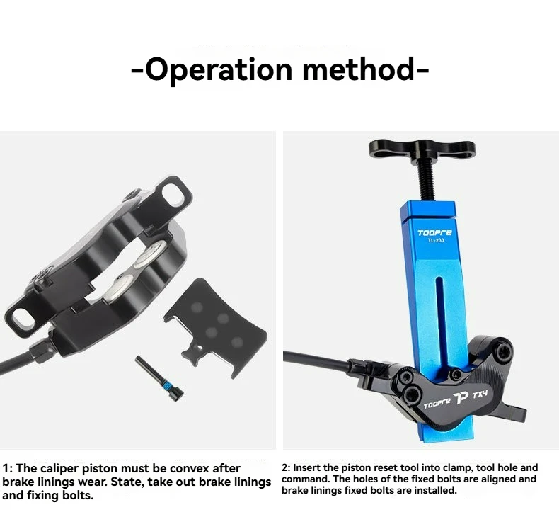 Fahrradbremskolben-Reset-Werkzeug, Bremssattel, 2 Kolben/4 Kolben, Reset-Werkzeug, Kolbenpresswerkzeug für SRAM/SHIMANO Bremssattelkolben-Reset – Detail 10