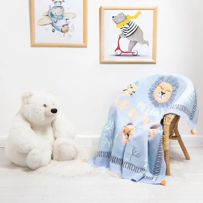Knitted Plaid Baby I African Friends 90x90 Cm Bedspread Aliexpress