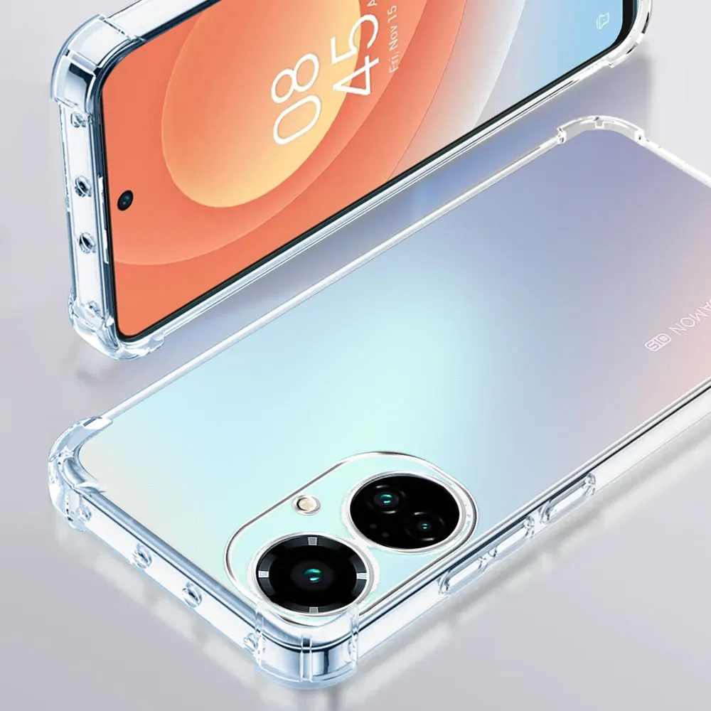 Shockproof Clear Phone Case with Soft Silicone Protective Cover