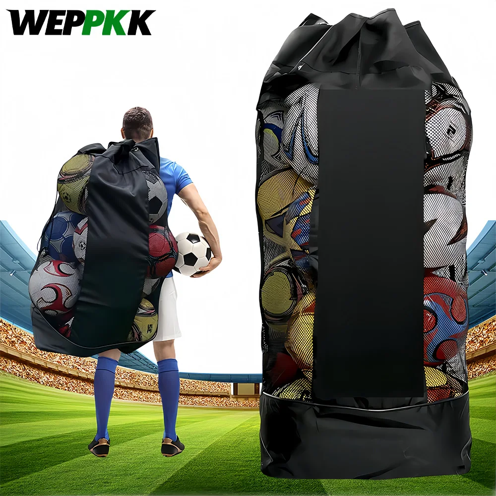 1PC Thickened Sports Ball Bag Mesh Socce Ball Bag Heavy Duty Drawstring Bags for Holding Basketball,Volleyball,Baseball,Swimming