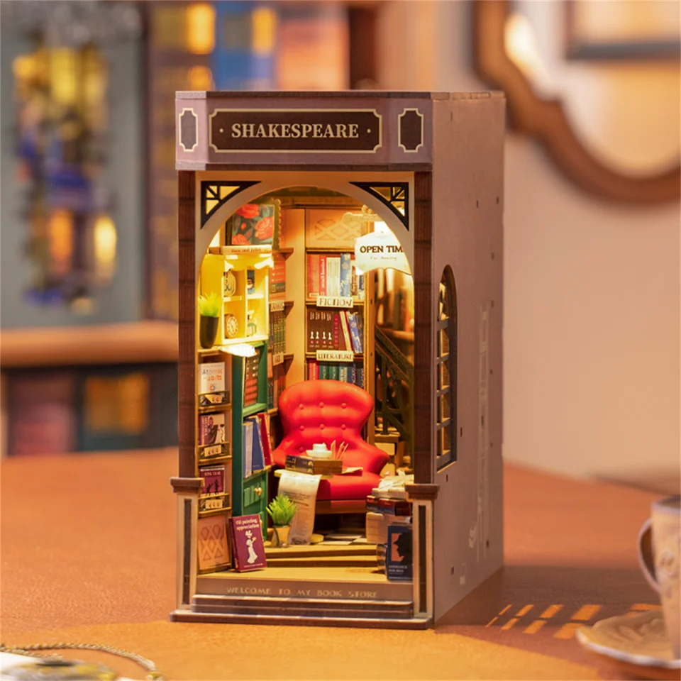 Robotime DIY Book Nook LED Bookend Kit