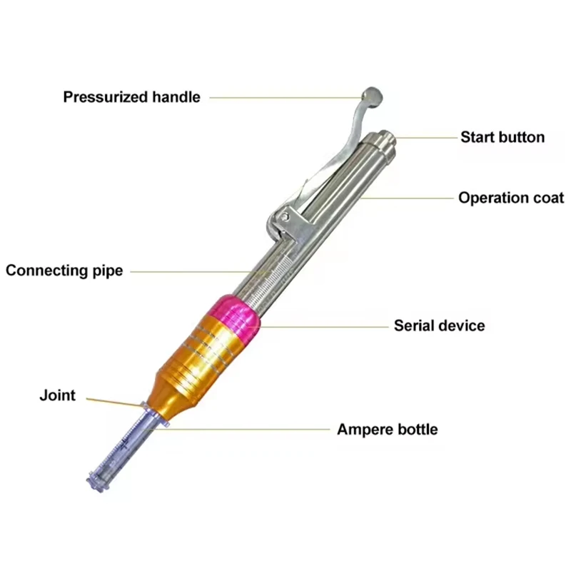 0.3ml Hyaluron Pen High Pressure Hyaluronic Pen Gun Anti Wrinkle Lip Lifting Atomizer Skin Lip Injection Machine Portable
