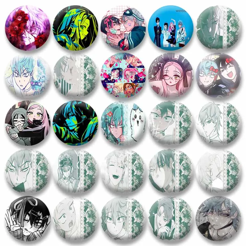 Cute Anime Pins Handmade Round Brooch Cartoon Cosplay Badge - Adorable Jewelry Accessories & Gifts
