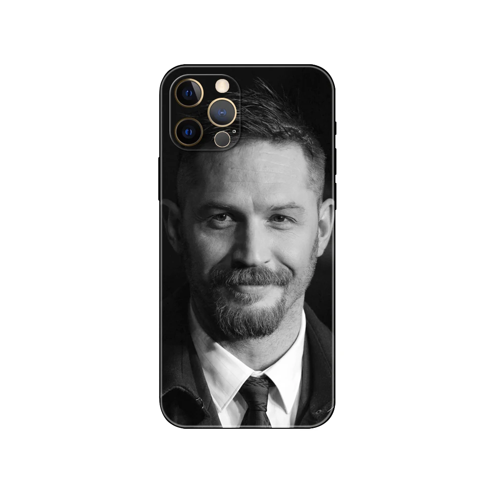 Black tpu case for iphone 5 5s se 2020 6 6s 7 8 plus x 10 XR XS 11 12 13 mini pro MAX back cover Tom hardy UK actor iphone pouch with strap Cases & Covers