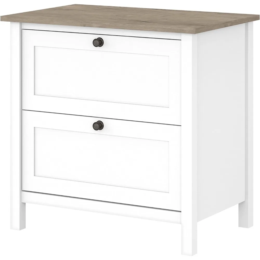 

Mayfield 2-Drawer Lateral File Cabinet, Letter/Legal, Pure White/Shiplap Gray, 30.79, (MAF131GW2-03)