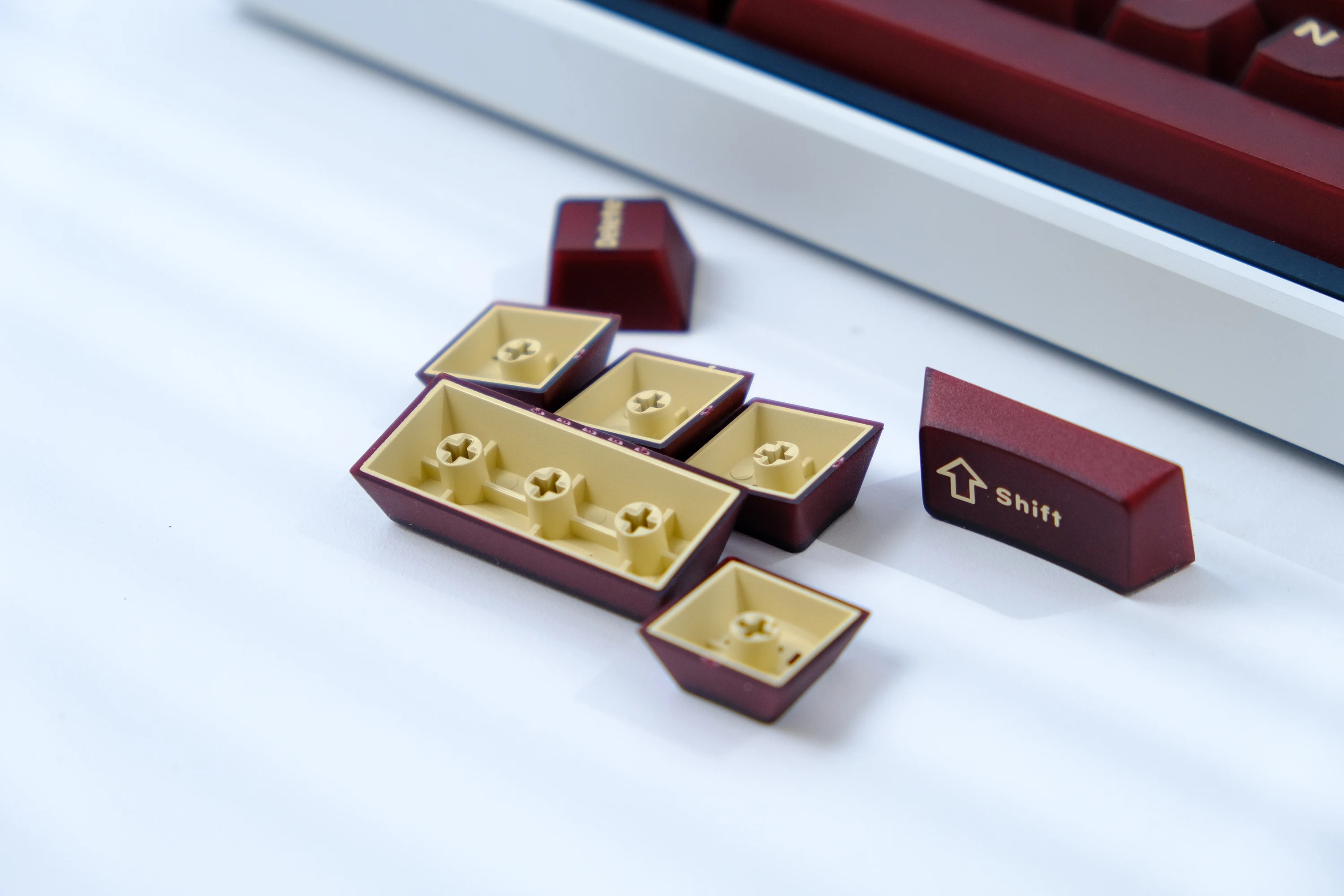 dupla camada, translúcido, perfil cereja, Keycap para teclado mecânico