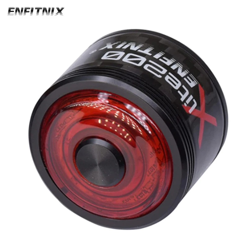 

ENFITNIX Bicycle Tail Light LED Bike Rear Lamp USB Rechargeable Smart Brake Sensing Cycling Taillight Waterproof Back Flashlight