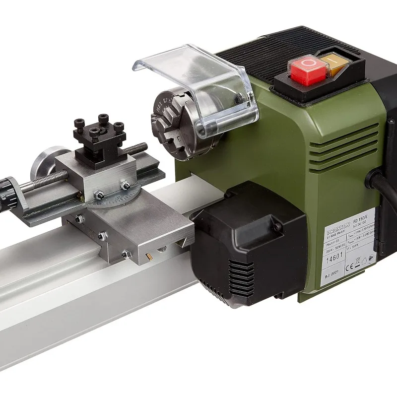 Proxxon Fine Lathe FD 150/E, Precise Lathe with 2-Stage Belt Drive, Speed Control, Spindle Speeds up to 5,000/min, Item No.24150