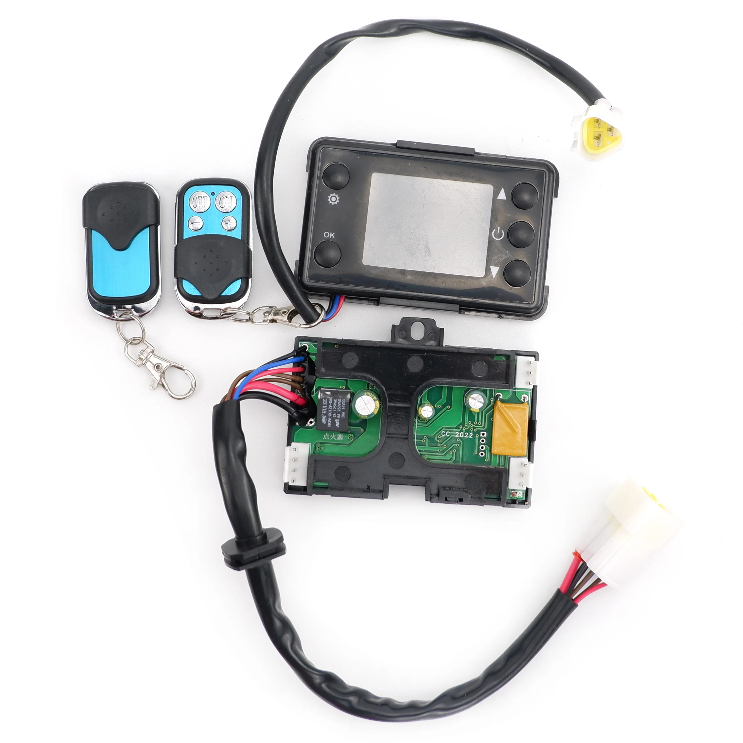 12V Air Diesel Heater LCD Monitor Switch Control Controller Board Motherboard & 2Pcs Remote Car Van Camper Plateau Model