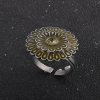 Game Souls Ring Men Women Adjustable Rings Dark Gemstone Rings Chloranthy Badge Metal Ring Fans Cosplay Jewelry Accessories 2