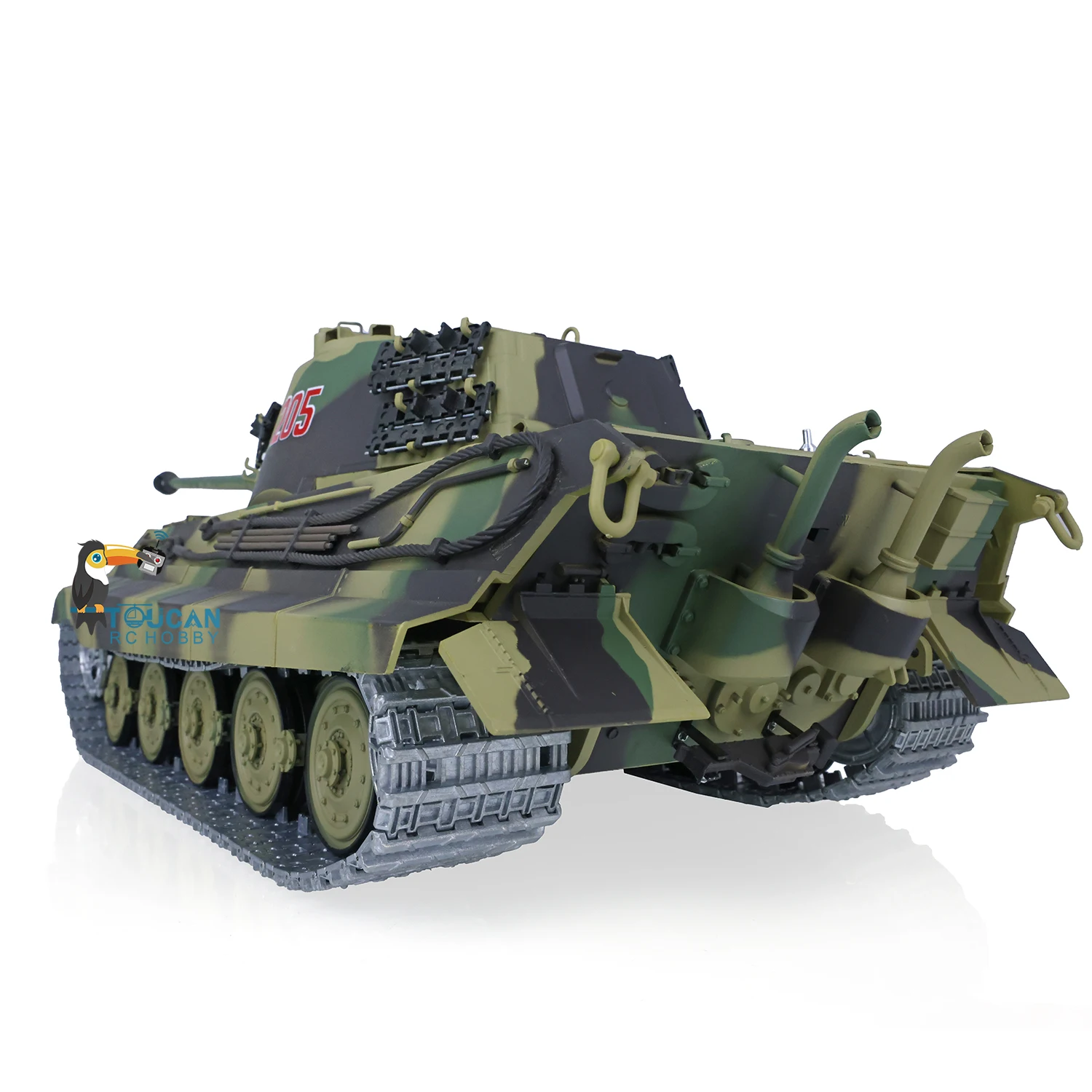 Upgraded 1/16 Heng Long 7.0 German King Tiger RC Tank Model 3888A Metal Tracks Idlers Sprockets Smoke Effect Toys TH17523 3