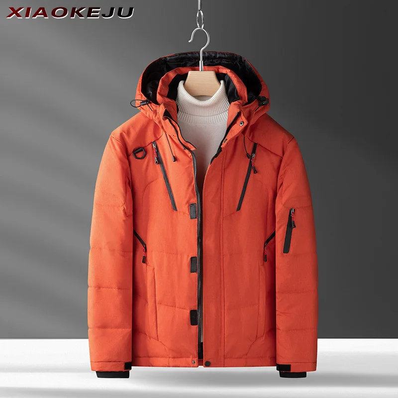 

Jackets Man Parkas Hot Men's Winter Coat Motorcycle Jacket Cardigan Work Wear Clothing New Anorak Military Varsity Streetwear