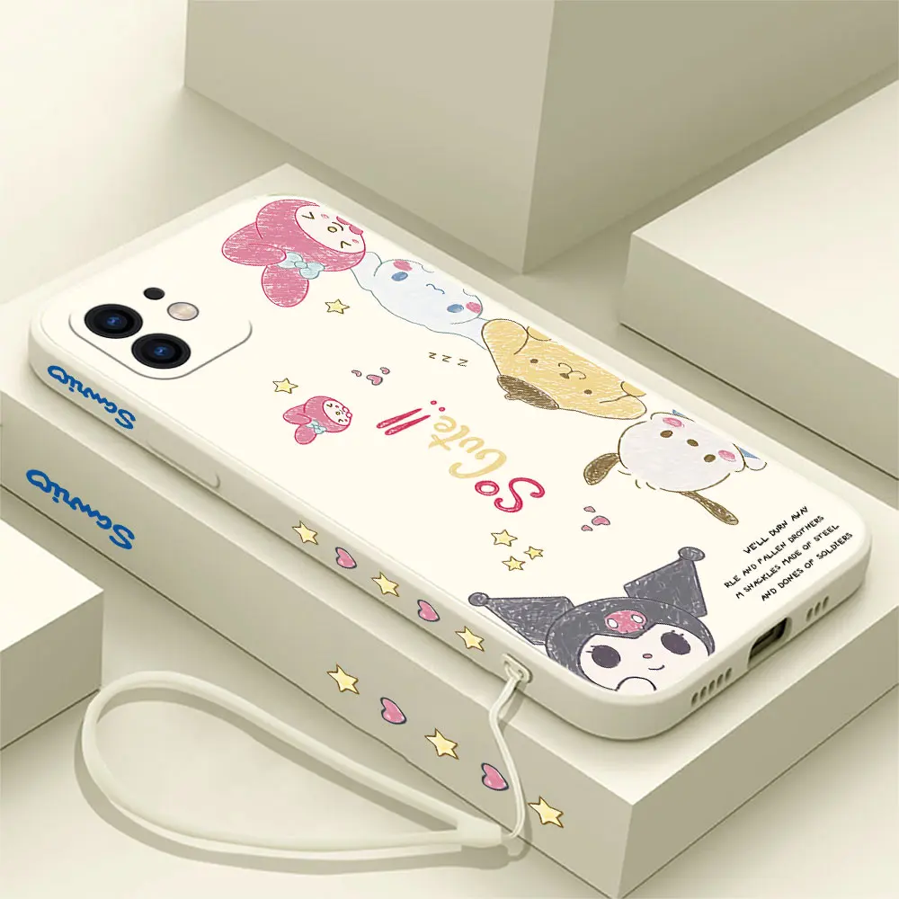 thumbnail image 1 of Hello kitty Cartoon Cute Phone Case For Samsung Galaxy S24 S23 S22 S21 S20 Ultra FE S10 4G S9 S10E Note 20 10 Plus With Lanyard, 1 of 5
