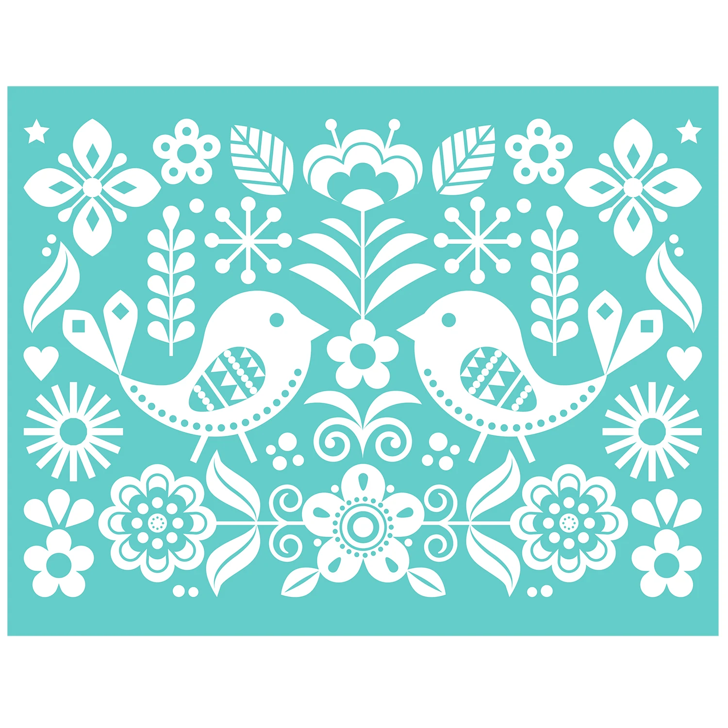 KEOKER Siebdruck-Schablonen Für Polymerton - 6-teiliges Set Mit Leoparden & Blumen