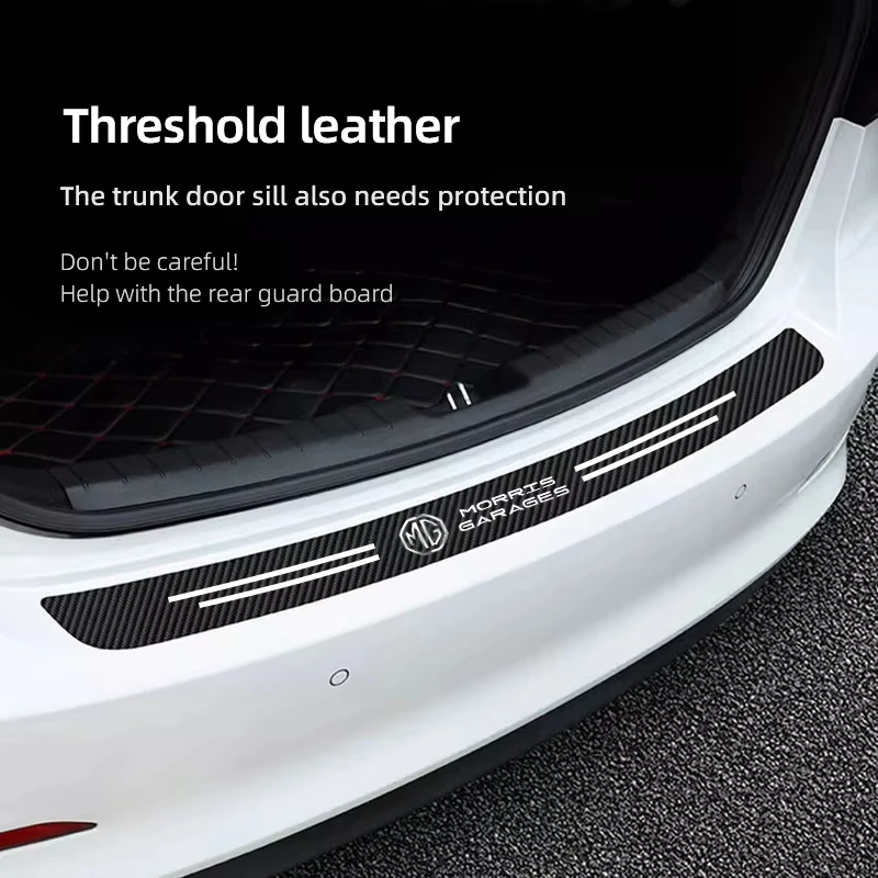 Carbon Fiber Leather Car Door Sill Protector Stickers - Anti-Scratch & Anti-Stepping