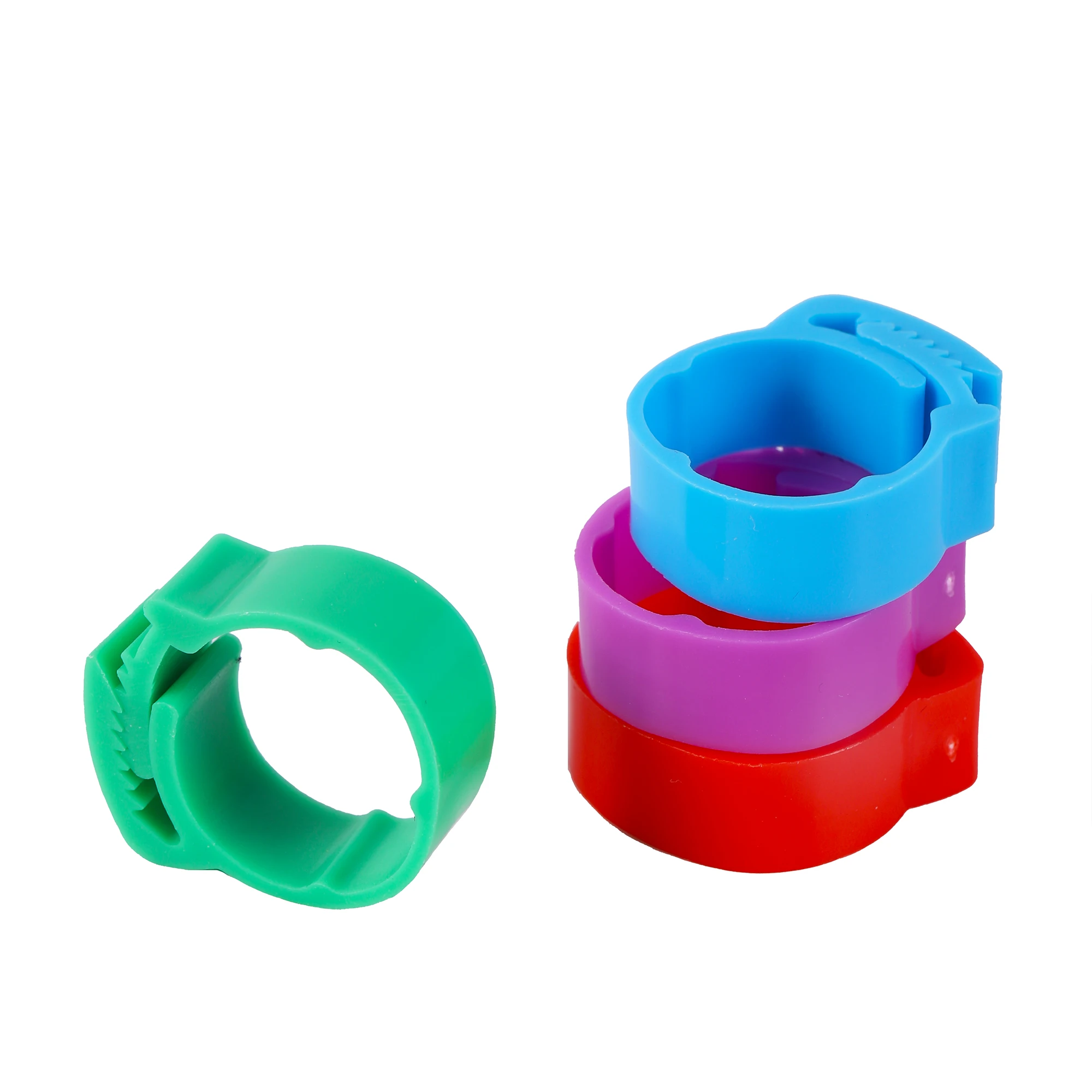 Chicken Foot Ring ID2.0~2.4cm Adjustable Size Poultry Leg No Number Buckle Ring Plastic Chick Duck Goose Poultry Feeding 35 Pcs bird foot rings birds foot rings