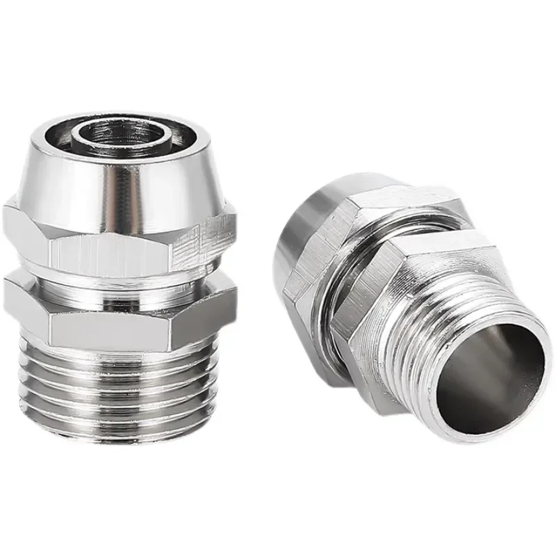 PC Pipe Tube to trachea Quick screw connector copper pneumatic components Fast twist joint 4 6 8 10 12mm 1/8 1/4 3/8 1/2 air intake kit cable hub