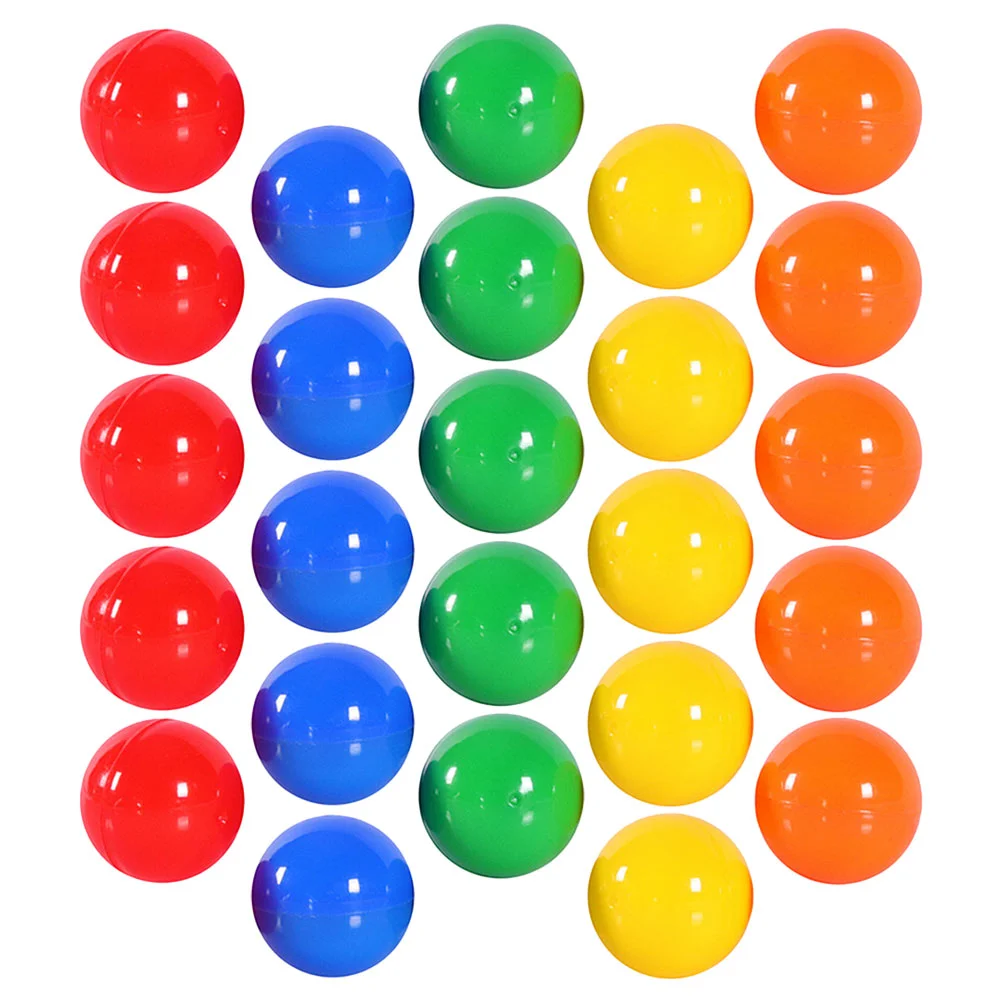 50 Pcs Lottery Ball Colored Picking Balls Plastic Small Game Props Hollow Party