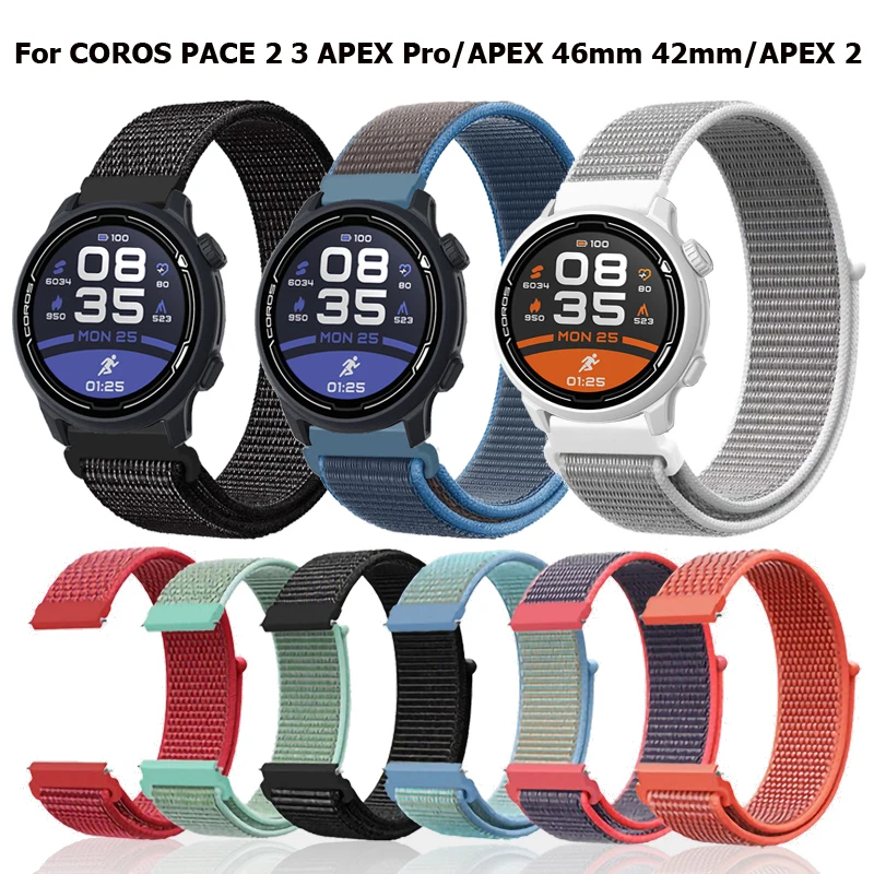 Nylon Loop Sport Bracelet Strap for Smart Watch, 20mm/22mm