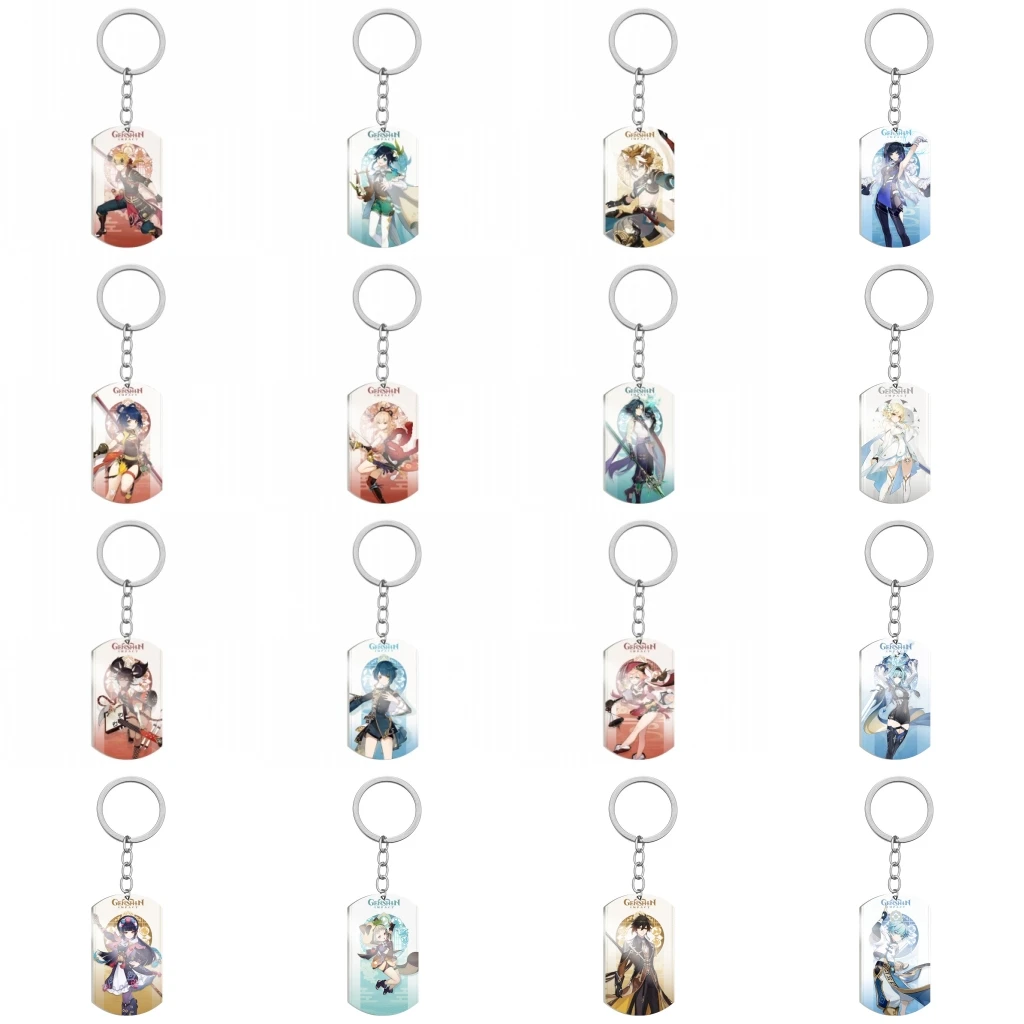 Gioco Genshin Impact Thoma Venti Yoimiya Xiao Yelan Sayu Yanfei Cosplay Costume Portachiavi In Lega Di Metallo Accessori Chiave Ciondolo
