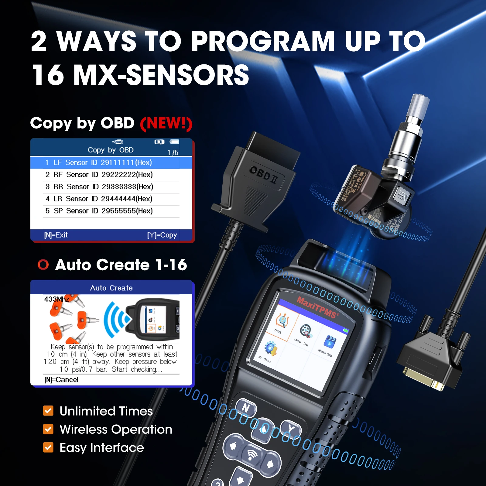 Autel MaxiTPMS TS408S MX-Sensor TPMS Programmer Relearn Tool 2024 OBD Programmming Scanner Upgraded of Autel TS408 TS401 3