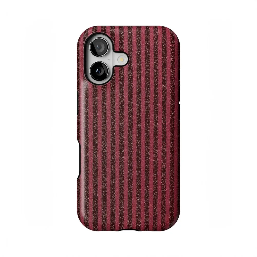 Luxury Double-Layer Back Cover with Stripe Dots Design by Miss Angel